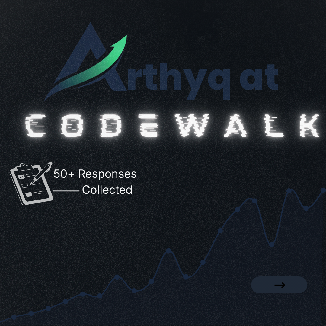 Arthyqat Codewalk artwork showing a rising chart and responses collected.